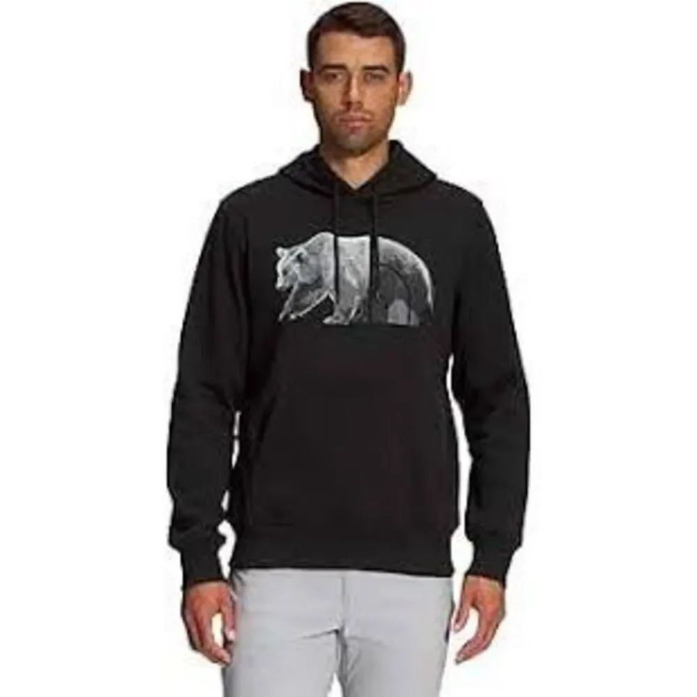 The North Face Mens Pullover Hoodie Sz XL Bear Graphic Black